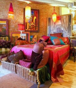 dormitor boho chic
