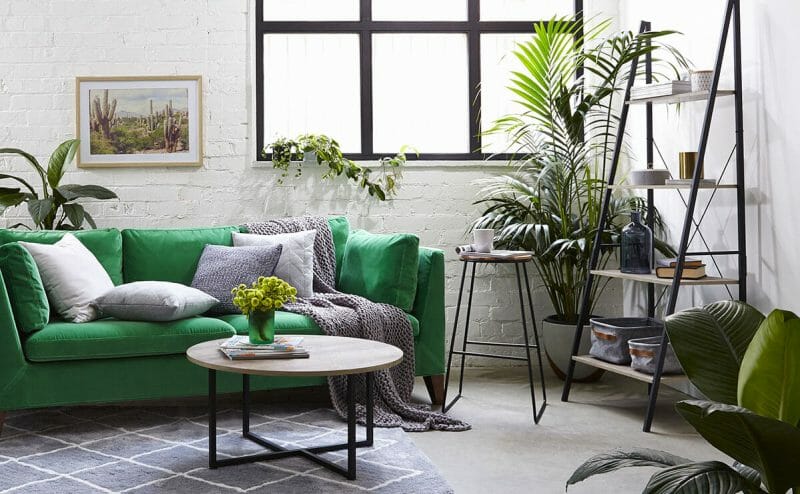 verde smarald accent in living