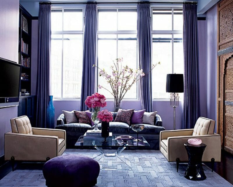 violet pentru un living modern