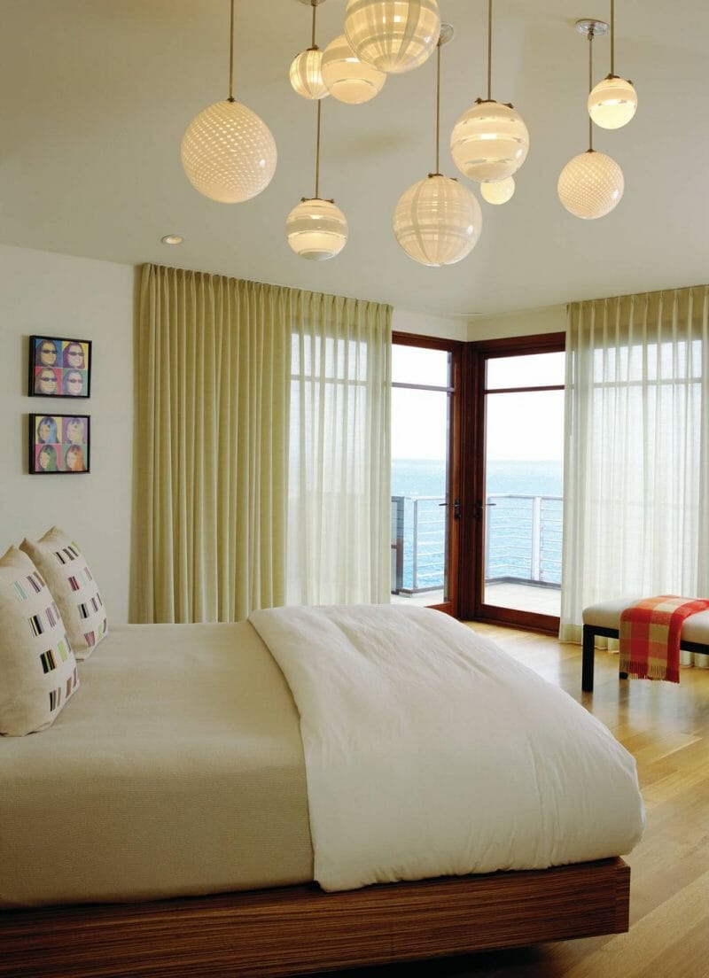 iluminarea dormitorului cu lampa tavan