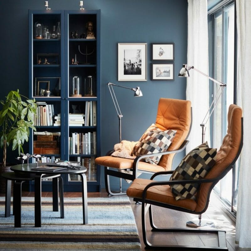 living maro albastru