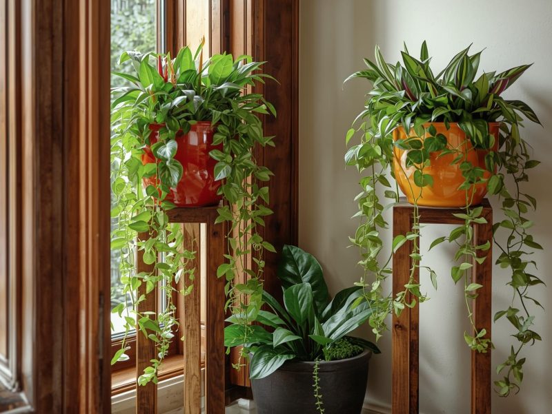 Aranjament decorativ cu plante de apartament